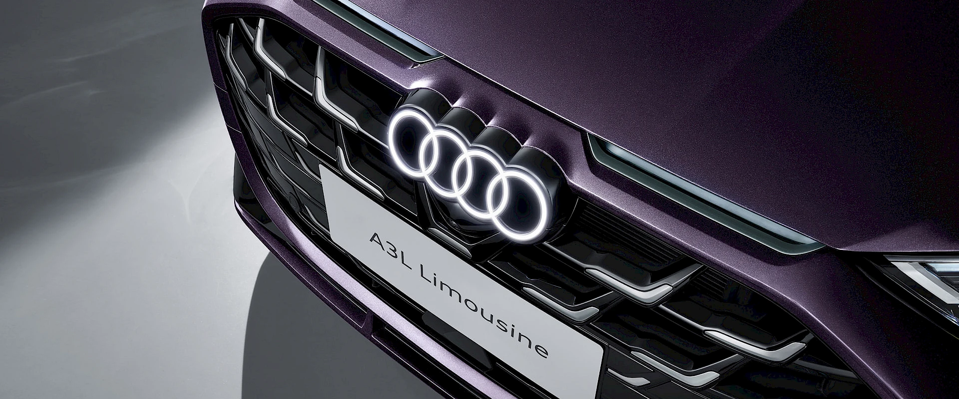Светящиеся кольца Audi и объёмная решётка Singleframe &mdash; A3L узнаётся ещё до того, как подъедет.